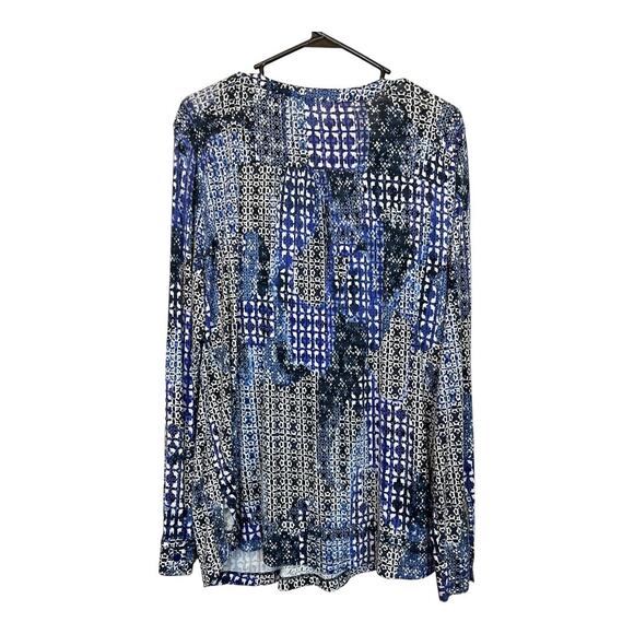 NYDJ Womens Boho Bohemian Blouse Shirt Top Cottage Indie Fairy Festival Hippie L - Picture 4 of 6